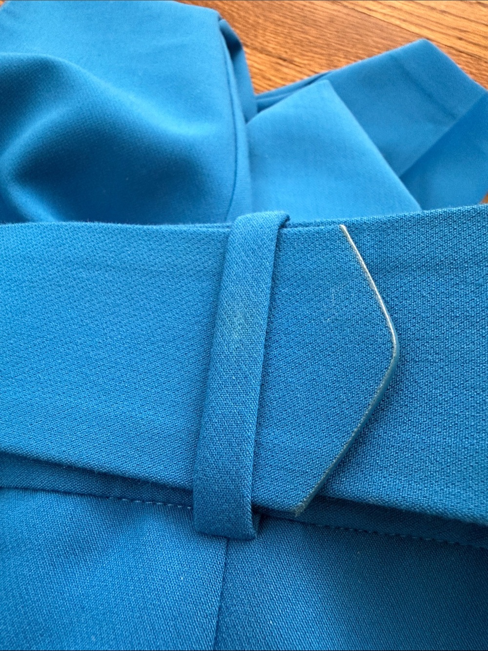 B45 Zara Bold Blue Tailored Women's Large Blazer and Trousers with Belt - Picture 9 of 10